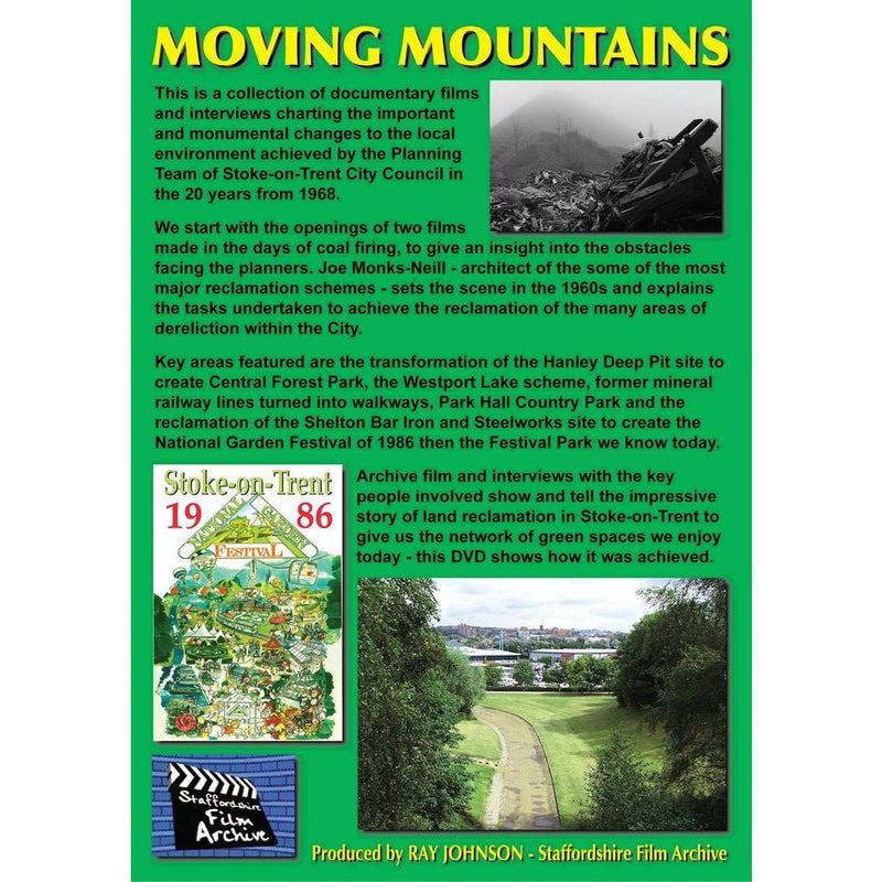 Moving Mountains - The Story of Land Reclamation in Stoke on Trent Historical Film DVD by Barewall