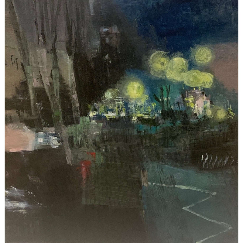 Night, Euston Rd. 2021 by Claire Vardy - White by Barewall