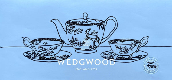 PDB6 Fortune tea set on Wedgwood bag 2024 by Peter Davis by Barewall