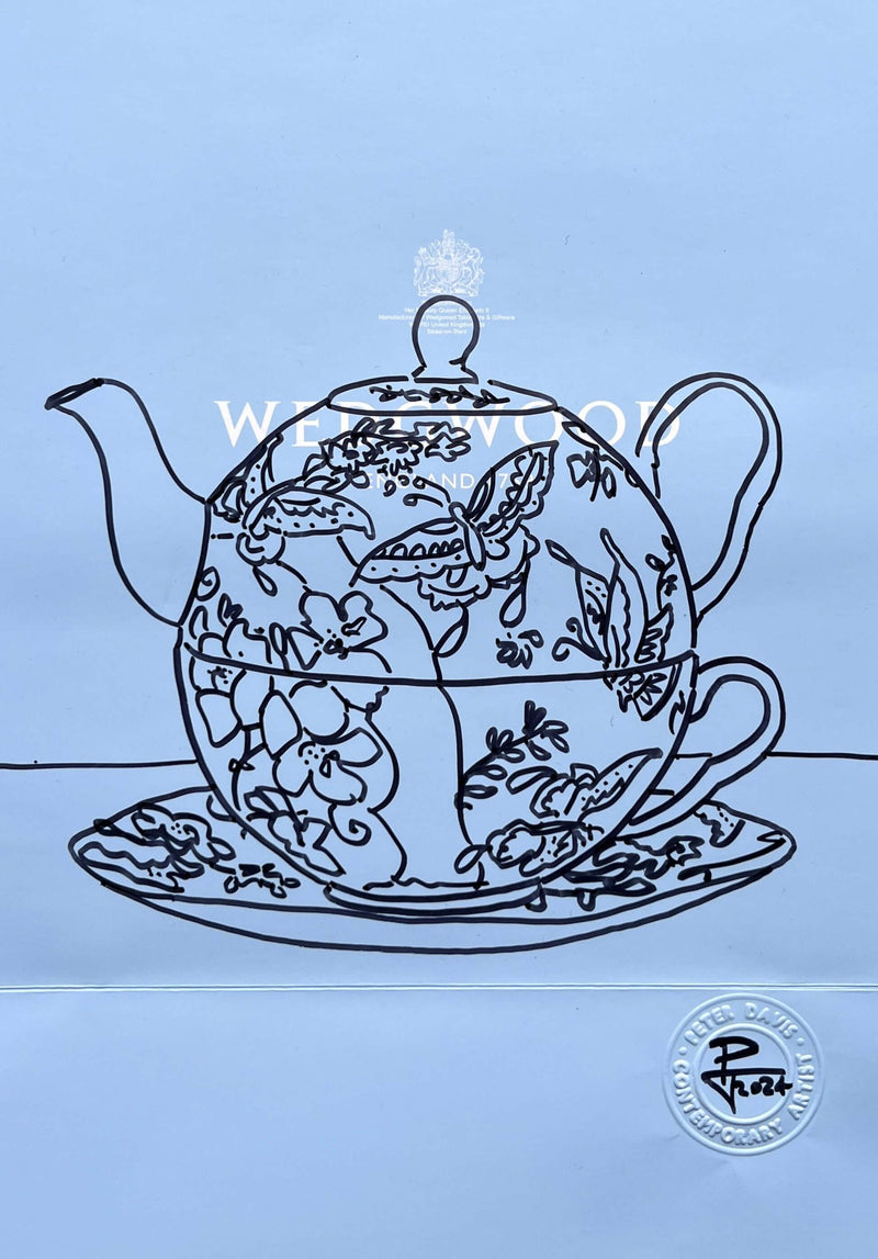 PDB8 Butterfly Bloom Tea for One on Wedgwood bag 2024 by Peter Davis by Barewall