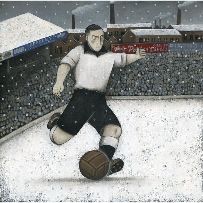 Port Vale Gift - A Vale Winter Ltd Edition Signed Football Print by Barewall