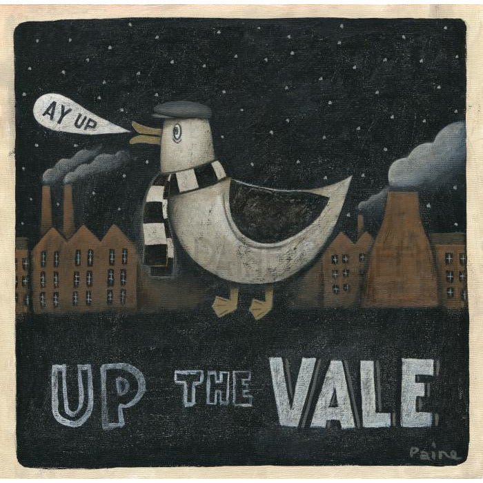 Port Vale Gift - Port Vale Ay Up Duck Ltd Edition Signed Football Print by Barewall