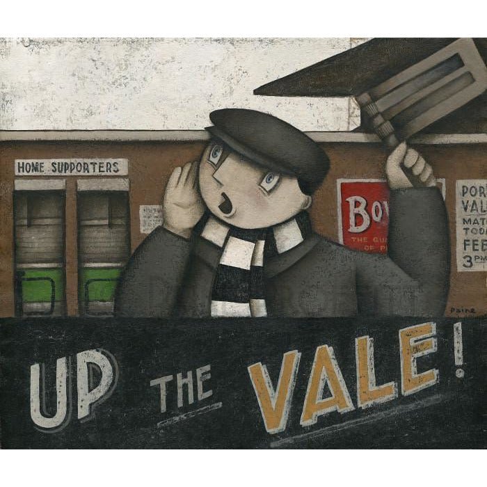 Port Vale Gift - Port Vale Up The Vale at Home Ltd Edition Signed Football Print by Barewall