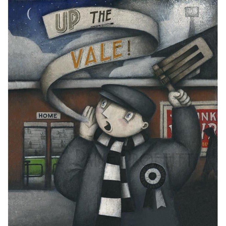 Port Vale Gift - Port Vale Up The Vale Night Match Ltd Edition Signed Football Print by Barewall