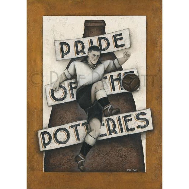 Port Vale Pride of The Potteries Limited Edition Football Print by Paine Proffitt by Barewall