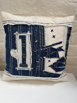 Recycled Vintage Denim and Cotton Cushion (The One) by Lost and Found Projects by Barewall