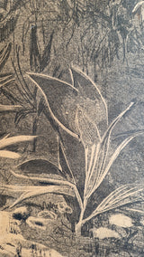 Florida Monotype print c. 1964 by Edna Ginesi