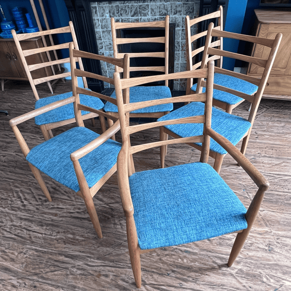 Schreiber Vintage Mid Century Dining Chairs set of 6 by Lost and Found Projects by Barewall