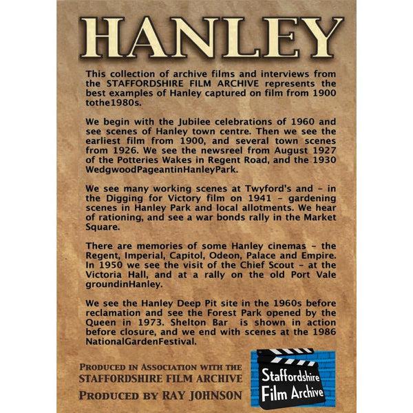 Six Towns on Film - Hanley - Stoke on Trent Historical Film DVD by Barewall