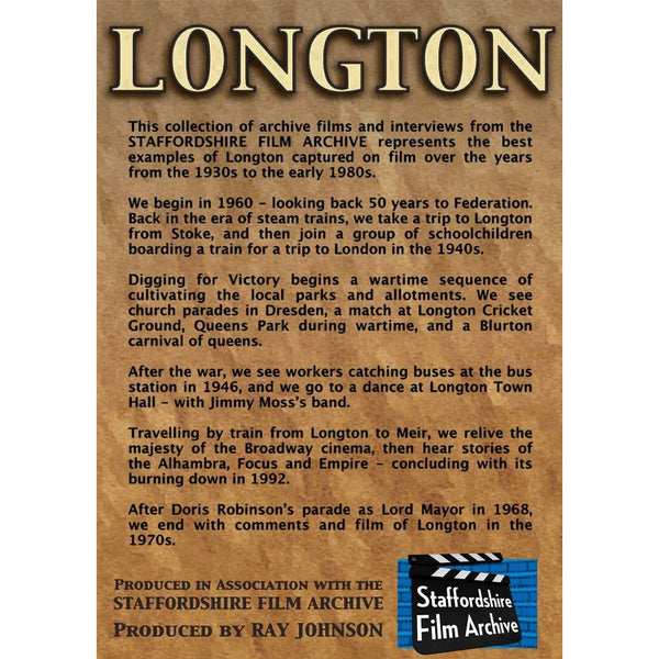 Six Towns on Film - Longton - Stoke on Trent Historical Film DVD by Barewall