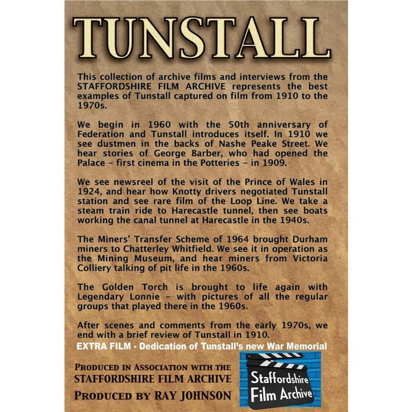 Six Towns on Film - Tunstall - Stoke on Trent Historical Film DVD by Barewall