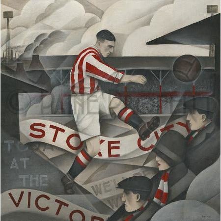 Stoke City Memories of The Victoria Limited Edition Football Print by Paine Proffitt by Barewall