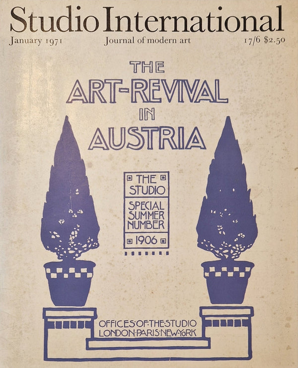 Studio International January 1971 Journal of Modern Art Magazine : The Art - Revival in Austria by Barewall