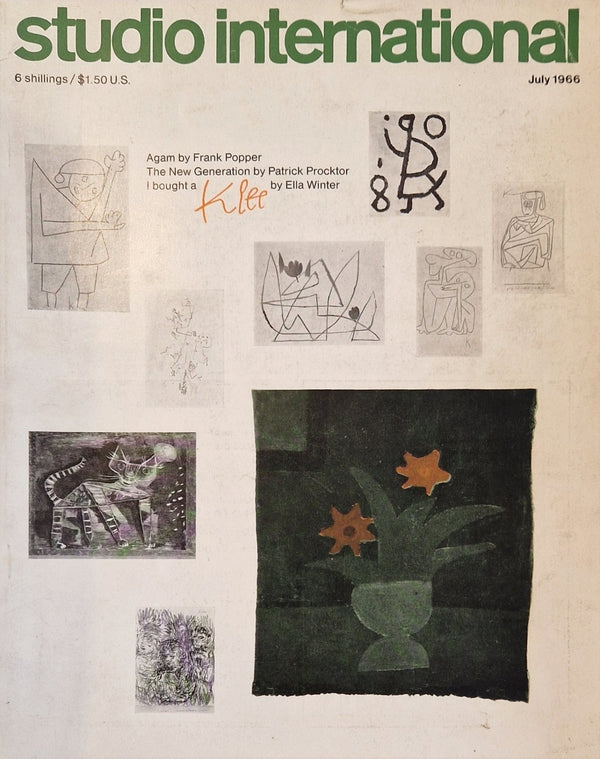 Studio International July 1966 Art Magazine Popper Procktor Klee by Barewall