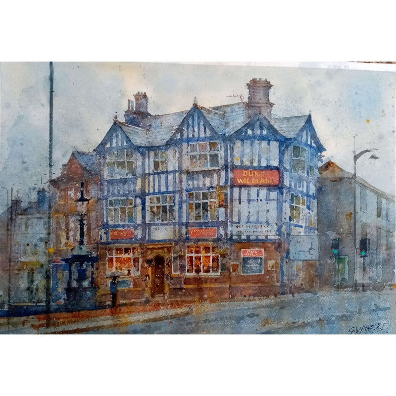 The Duke of William Public House, Burslem, Stoke on Trent by Geoffrey Wynne RI by Barewall