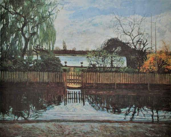 The Flooding Tide, The Thames, London Signed Limited Lithograph 1990 by William Bowyer by Barewall