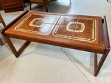 Vintage 1960s Danish Tile Top Coffee Table by Lost and Found Projects by Barewall