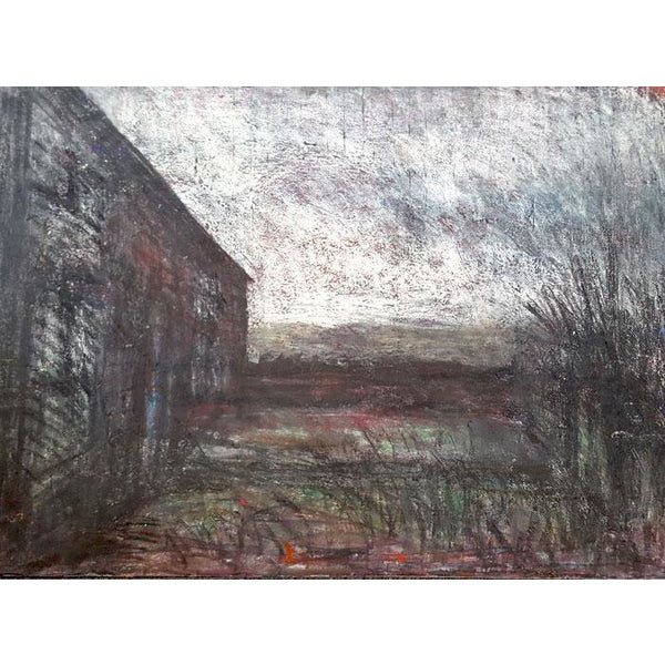 Arthur Berry Original Art Farm Yard circa 1960s by Arthur Berry