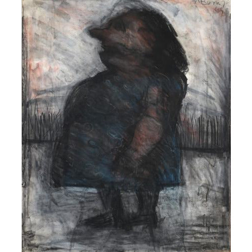 Fat Woman in A Blue Dress 1969 by Arthur Berry | Original Art by Arthur Berry | Barewall Art Gallery