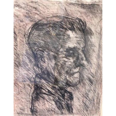 Arthur Berry Original Art Head of an Old Man 1991 by Arthur Berry