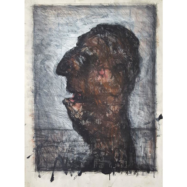 Arthur Berry Original Art Man's Head 1968 by Arthur Berry