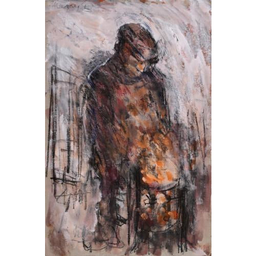 Arthur Berry Original Art Night Watchman 1993 by Arthur Berry