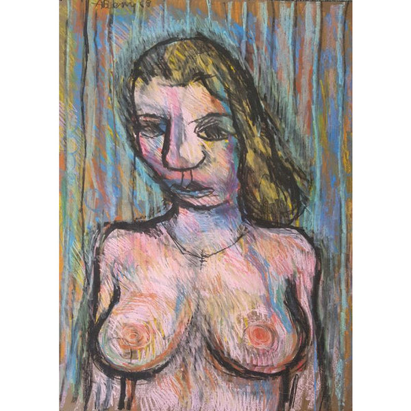 Arthur Berry Original Art Nude 1968 original mixed media painting by Arthur Berry