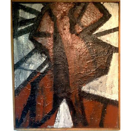 Abstract Steel Worker Oil by Arthur Berry | Original Art by Arthur Berry | Barewall Art Gallery