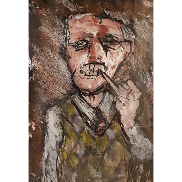 Arthur Berry Original Art The Pipe Smoker 1994 by Arthur Berry