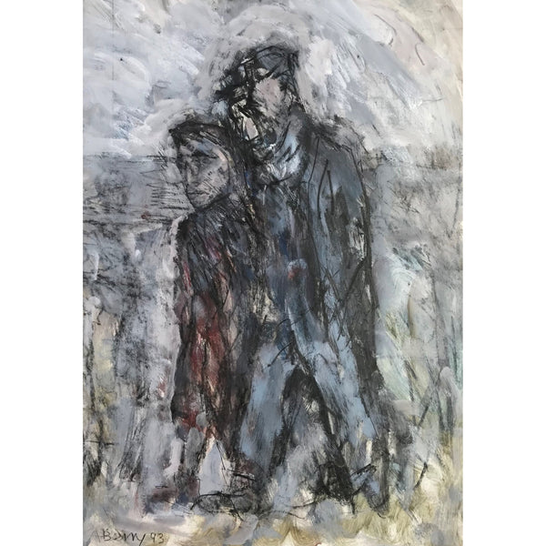 Arthur Berry Original Art Walking Couple 1993 by Arthur Berry