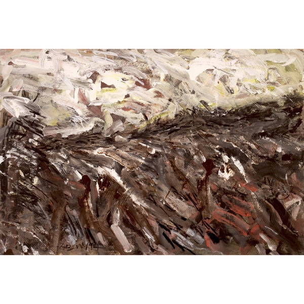 Arthur Berry Original Art Winter Furrowed Field 1994 by Arthur Berry