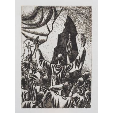 An etching of Christ's Resurrection 1943 by Norman Cope | Original Art by Norman Cope | Barewall Art Gallery